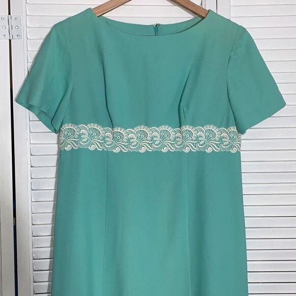 Vintage 60’s Pastel Empire Waist Maxi Dress Size Small - Picture 15 of 16